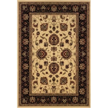 Sphinx By Oriental Weavers Area Rugs, Ariana 130/7 2X8 Runner - Ivory/ Black-Polypropylene A130/7068235ST